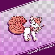 amount:solo body-type:feral hall-of-fame:bronze scarf species:alolan-vulpix style:checkered style:girly style:outline style:pixel-art style:sparkly wearing-bow // 416x416 // 5.8KB