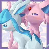 amount:pair body-type:feral forehead-gem series:eeveelutions series:pokemon species:espeon species:glaceon // 2000x2000 // 334KB