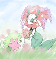 amount:pair body-type:feral body-type:semi-anthro hall-of-fame:bronze hall-of-fame:silver species:florges species:shaymin style:painted style:pastel-colors style:playful style:very-playful // 1951x2048 // 343KB