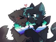 amount:pair body-type:anthro boop pride scarf species:cat style:kemono // 2048x1536 // 282KB