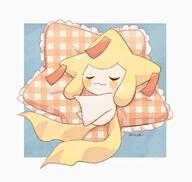 amount:solo body-type:feral body-type:semi-anthro sleeping species:jirachi style:white-border // 1082x1028 // 129KB