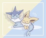 affection amount:pair body-type:feral cuddling hall-of-fame:bronze happy series:eeveelutions series:pokemon species:jolteon species:vaporeon style:abstract-background style:intentional-blur style:opposite-background style:playful style:split-background style:thin-border style:very-playful // 2048x1691 // 140KB