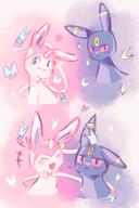 amount:pair body-type:feral series:eeveelutions series:pokemon species:sylveon species:umbreon style:watercolor // 1365x2048 // 382KB