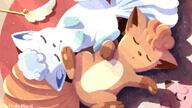 affection amount:pair body-type:feral cuddling hall-of-fame:bronze hall-of-fame:silver sleeping species:alolan-vulpix species:vulpix style:painted // 1200x675 // 139KB