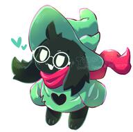 amount:solo body-type:semi-anthro character:ralsei scarf smug style:dithering visual-teasing // 1584x1577 // 180KB