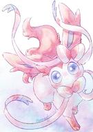 amount:solo body-type:feral hall-of-fame:bronze hall-of-fame:silver series:eeveelutions series:pokemon species:sylveon style:watercolor // 1402x2000 // 415KB