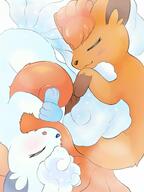 affection amount:pair body-type:feral cuddling hall-of-fame:bronze hall-of-fame:silver sleeping species:alolan-vulpix species:vulpix // 1200x1600 // 154KB