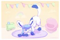 amount:solo atmosphere:home atmosphere:playroom body-type:feral hall-of-fame:bronze series:eeveelutions series:pokemon species:glaceon style:girly style:pastel-colors style:playful style:very-playful style:white-border // 2048x1370 // 152KB