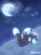 amount:solo atmosphere:hills atmosphere:night body-type:feral hall-of-fame:bronze hall-of-fame:silver moon sleeping style:dim style:dithering style:glow style:playful // 768x1024 // 63KB