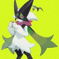 amount:solo body-type:anthro body-type:semi-anthro series:pokemon species:cat species:meowscarada style:noisy // 1766x1766 // 814KB