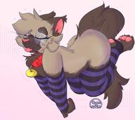 amount:solo blep body-type:anthro body-type:semi-anthro collar fluffified glasses hall-of-fame:bronze hall-of-fame:silver nerdy species:cat style:kemono thigh-highs whiskers // 2936x2609 // 465KB