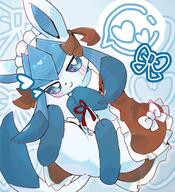 amount:solo body-type:feral flirtatious hall-of-fame:bronze hall-of-fame:silver maid outfit style:contrasting-colors style:pastel-colors visual-teasing wearing-bow // 1552x1706 // 323KB