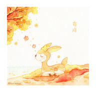 amount:solo atmosphere:autumn body-type:feral series:pokemon species:deerling style:watercolor // 2287x2219 // 641KB