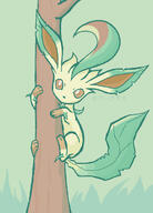 amount:solo atmosphere:forest body-type:feral series:eeveelutions series:pokemon species:leafeon style:playful style:simple-colors style:very-playful // 719x999 // 104KB