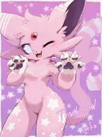 amount:solo atmosphere:stary body-type:anthro body-type:semi-anthro fluffified hall-of-fame:bronze hall-of-fame:gold hall-of-fame:silver oc style:girly style:kawaii style:kemono style:playful style:purple style:very-girly style:very-kawaii style:very-playful style:white-border wink // 1500x2000 // 284KB