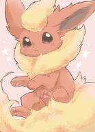 amount:solo body-type:feral fluffified series:eeveelutions series:pokemon species:flareon style:pastel-colors style:playful // 1480x2048 // 192KB