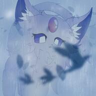 amount:solo atmosphere:rain body-type:feral fluffified forehead-gem hall-of-fame:bronze leaves nervous series:eeveelutions series:pokemon species:espeon style:intentional-blur // 2048x2048 // 341KB