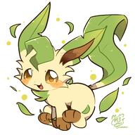 amount:solo body-type:feral series:eeveelutions series:pokemon species:leafeon style:kawaii style:playful // 2048x2048 // 273KB