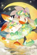 amount:pair atmosphere:dreamy atmosphere:moonlight body-type:semi-anthro dress hall-of-fame:bronze hall-of-fame:silver moon scarf sleeping species:raboot style:kawaii style:playful style:very-kawaii style:very-playful // 1389x2048 // 339KB