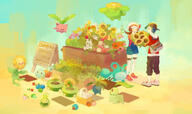 amount:multiple character:ethan series:pokemon species:budew species:chikorita species:hoppip species:lyra species:marill species:oddish species:skiploom species:squirtle species:sunflora // 1200x712 // 467KB