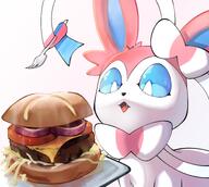 amount:solo body-type:feral burger food series:eeveelutions series:pokemon species:sylveon // 3900x3500 // 8.1MB