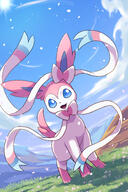amount:solo atmosphere:flowers atmosphere:hills body-type:feral flower series:eeveelutions series:pokemon species:sylveon // 1000x1500 // 1.3MB