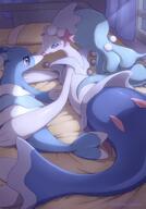 affection amount:pair atmosphere:bedroom atmosphere:home body-type:feral cuddling hall-of-fame:bronze hall-of-fame:silver species:brionne species:primarina style:dim // 558x800 // 60KB