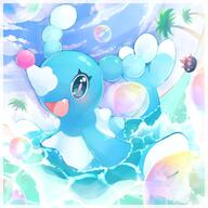 amount:pair atmosphere:beach atmosphere:bubbles body-type:feral hall-of-fame:bronze hall-of-fame:silver solo-focus species:pyukumuku style:girly style:pastel-colors style:playful style:rainbow style:very-girly style:very-playful // 1000x1000 // 99KB