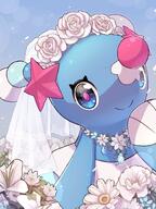 amount:solo atmosphere:flowers body-type:feral body-type:semi-anthro flower hall-of-fame:bronze hall-of-fame:gold hall-of-fame:silver necklace species:brionne style:kawaii style:pastel-colors style:very-kawaii wedding-dress // 900x1200 // 171KB