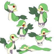 amount:solo body-type:feral body-type:semi-anthro series:pokemon species:snivy style:multiple-scenarios // 1500x1500 // 185KB