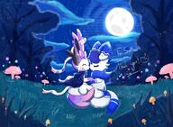 affection amount:pair atmosphere:forest atmosphere:mushroom-forest atmosphere:night atmosphere:valley body-type:feral body-type:semi-anthro boop cloak hall-of-fame:bronze hall-of-fame:silver moon mushrooms oc series:eeveelutions series:pokemon species:meowstic species:sylveon style:noisy // 4096x3005 // 2.0MB