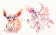 amount:pair amount:solo body-type:feral outfit series:eeveelutions series:pokemon species:eevee species:sylveon style:watercolor // 1200x754 // 1.2MB