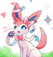 amount:solo body-type:feral eating pecha-berry pokemon-berries series:eeveelutions series:pokemon species:sylveon style:kawaii // 1920x2076 // 261KB