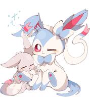 amount:pair body-type:feral series:eeveelutions series:pokemon species:eevee species:shiny-pokemon species:sylveon // 1894x2048 // 276KB