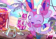 amount:solo atmosphere:beach best-of-the-best body-type:feral drink series:eeveelutions series:pokemon species:sylveon style:girly style:pixel-art style:sparkly sundae // 2048x1434 // 423KB