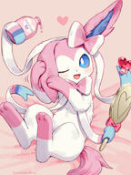 amount:solo atmosphere:regal body-type:feral series:eeveelutions series:pokemon species:sylveon style:girly style:one-color style:pink // 1200x1600 // 1.1MB