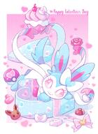 amount:solo body-type:feral love-ball pokeball pokepuff series:eeveelutions series:pokemon species:shiny-pokemon species:sylveon style:abstract-background style:girly style:one-color style:pink style:sparkly // 1491x2048 // 359KB