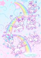 amount:multiple atmosphere:clouds body-type:feral series:eeveelutions series:pokemon species:sylveon style:girly style:pastel-colors style:sparkly style:very-girly // 1280x1811 // 2.8MB