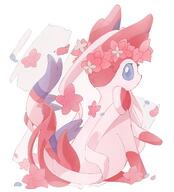 amount:solo body-type:feral feminine flower series:eeveelutions series:pokemon species:sylveon style:girly style:noisy wearing-flower // 1855x2048 // 292KB