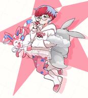 amount:pair body-type:feral body-type:humanoid character:penny glasses human nerdy series:eeveelutions series:pokemon species:human species:sylveon style:girly style:one-color style:pink thigh-highs // 2168x2413 // 1.5MB