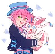 amount:pair body-type:feral body-type:humanoid human outfit series:eeveelutions series:pokemon species:human species:sylveon style:girly style:sparkly // 1356x1334 // 183KB