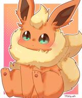 amount:solo body-type:feral series:eeveelutions series:pokemon species:flareon style:abstract-background style:dotted_background style:gradient style:kawaii style:white-border // 1536x1848 // 216KB