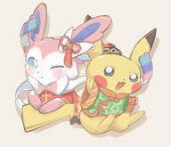 amount:pair body-type:feral outfit series:eeveelutions series:pokemon species:pikachu species:sylveon // 2800x2400 // 1.5MB