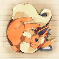 amount:solo atmosphere:home body-type:feral cramped pan series:eeveelutions series:pokemon species:flareon style:kawaii // 2039x2039 // 5.5MB