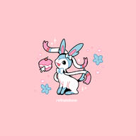 amount:solo body-type:feral pokepuff series:eeveelutions series:pokemon species:shiny-pokemon species:sylveon style:girly style:one-color style:pastel-colors style:pink // 1695x1696 // 295KB