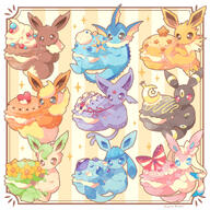 amount:multiple body-type:feral eeveelutions-as-food food forehead-gem grouping:all-eeveelutions macarons series:eeveelutions series:pokemon species:eevee species:espeon species:flareon species:glaceon species:jolteon species:leafeon species:sylveon species:umbreon species:vaporeon style:abstract-background style:girly style:sparkly sweets // 1095x1095 // 373KB
