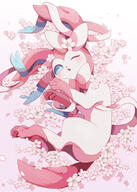 amount:solo atmosphere:flowers atmosphere:sakura body-type:feral flower series:eeveelutions series:pokemon species:sylveon style:girly // 2122x2976 // 3.7MB