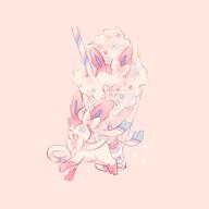 amount:solo body-type:feral food series:eeveelutions series:pokemon species:sylveon style:girly style:one-color style:pastel-colors style:pink sundae sweets // 400x400 // 152KB